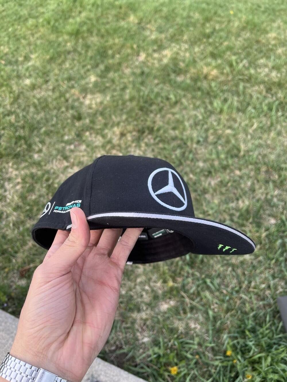 Lewis Hamilton Hat Mercedes AMG Petronas F1 Racing Cap Black Snapback Monster